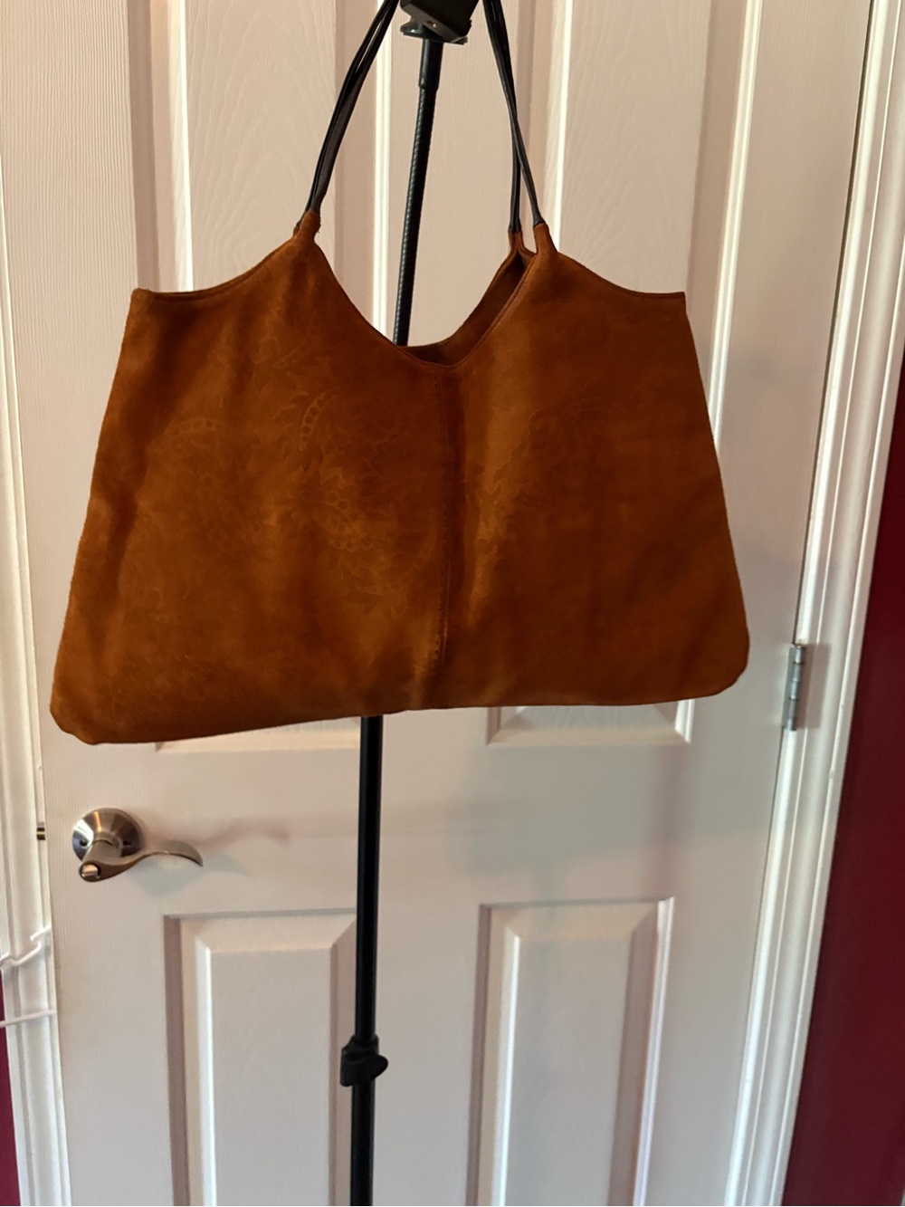 The Limited Brown Suede Shoulder Tote
